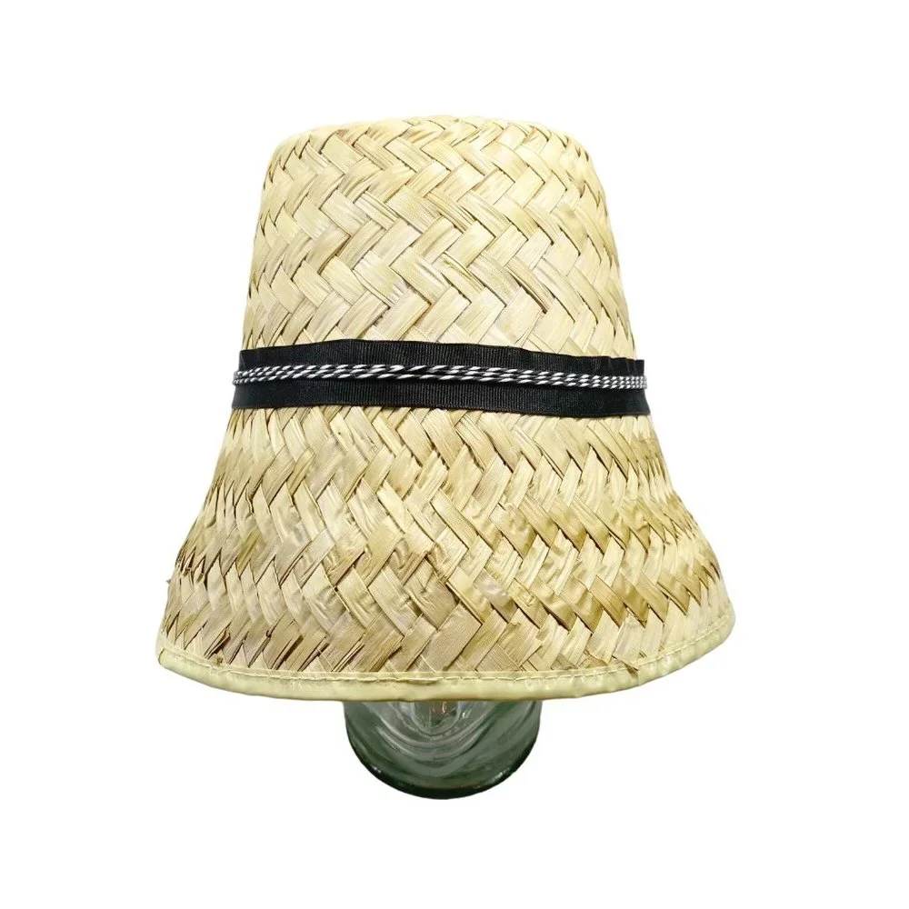 Tan Straw Handmade Bucket Hat OS - Picture 12 of 15